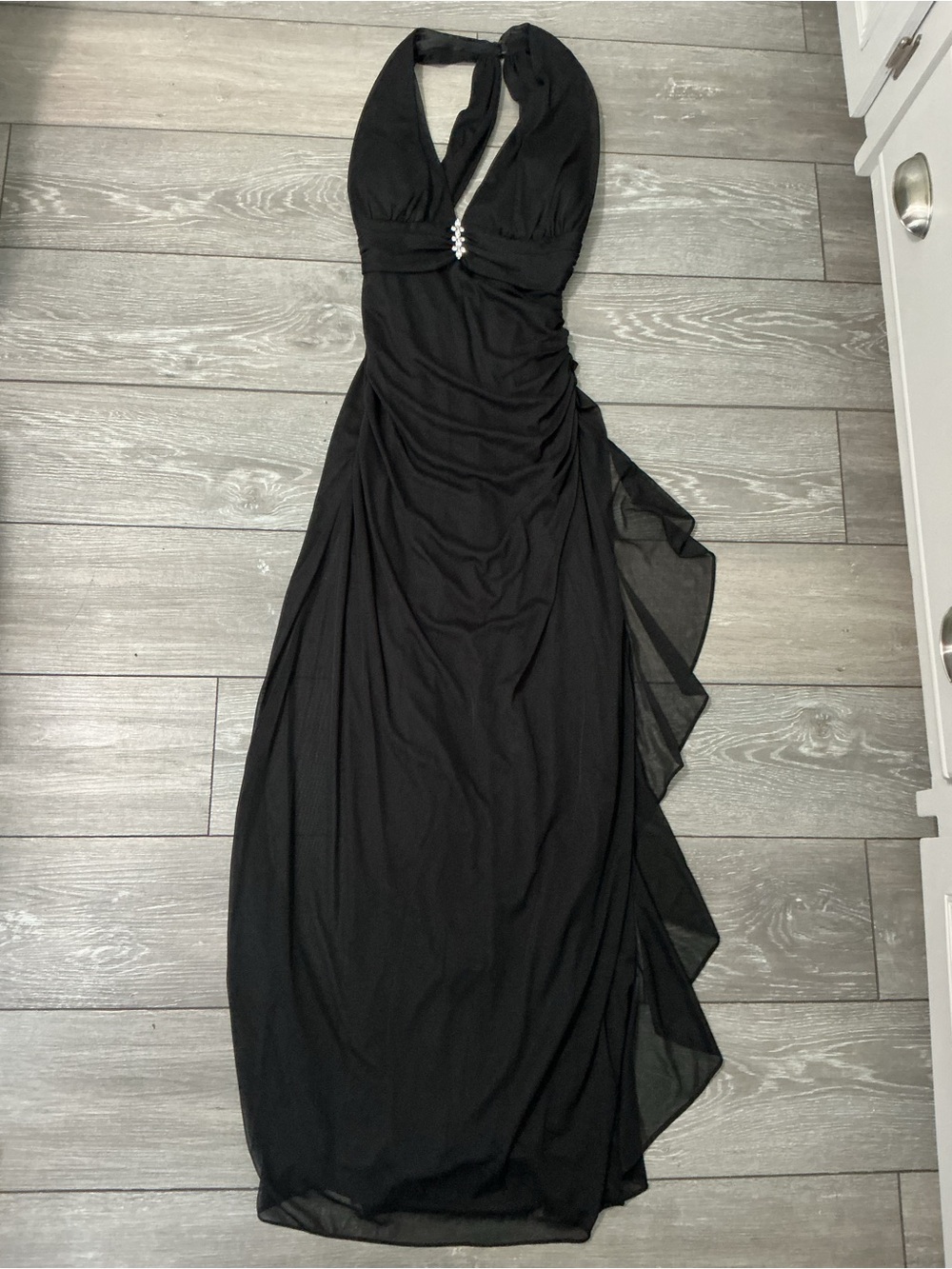 Betsy and Adam Evening Side Ruffle Dress aprox Size 4